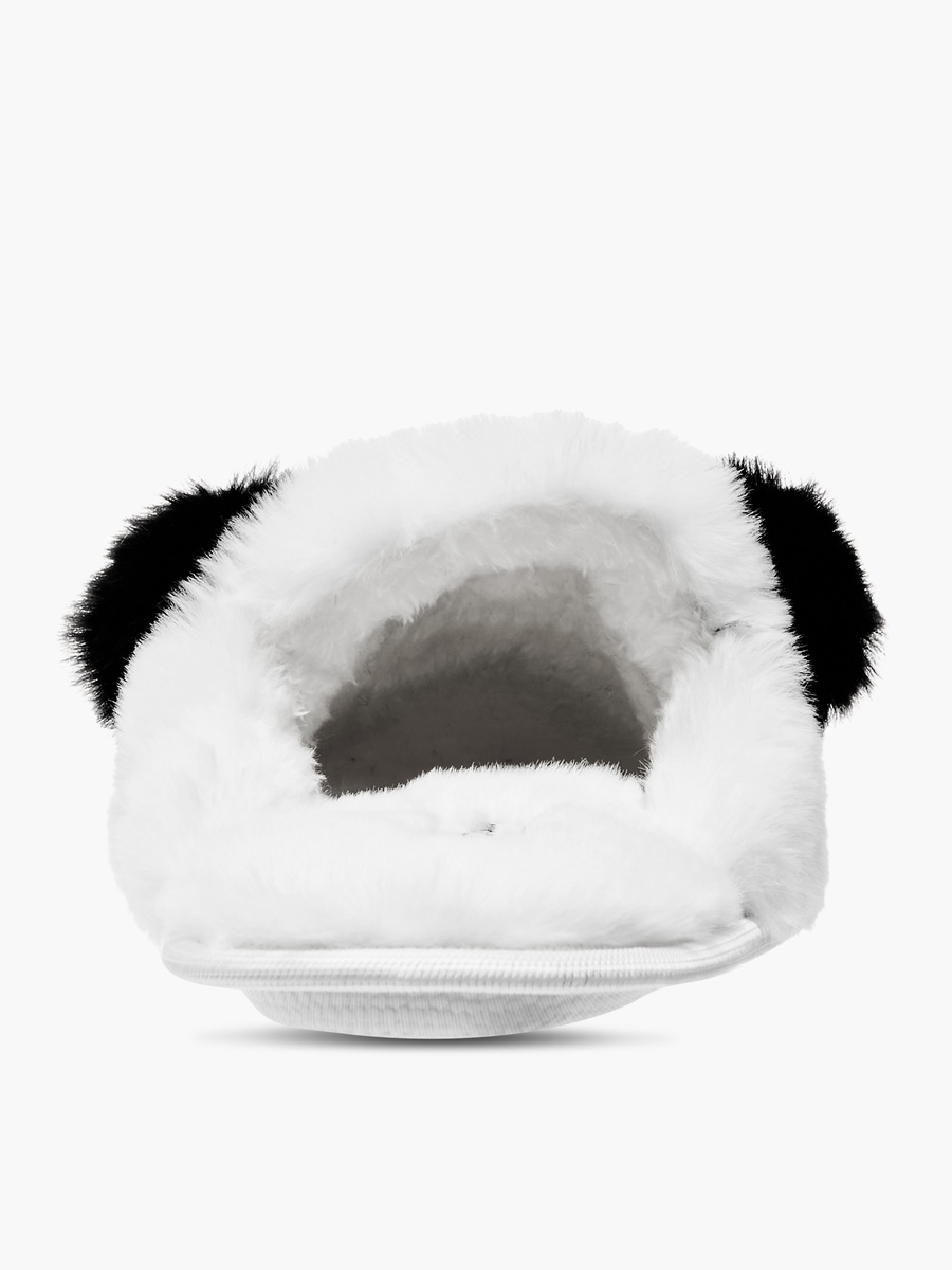 Panda Ear Applique Faux Fur Bedroom Mules
