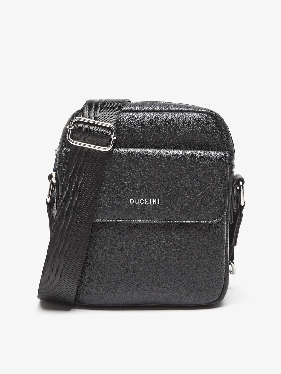 Plain Crossbody Bag with Adjustable Strap and Zip Closure