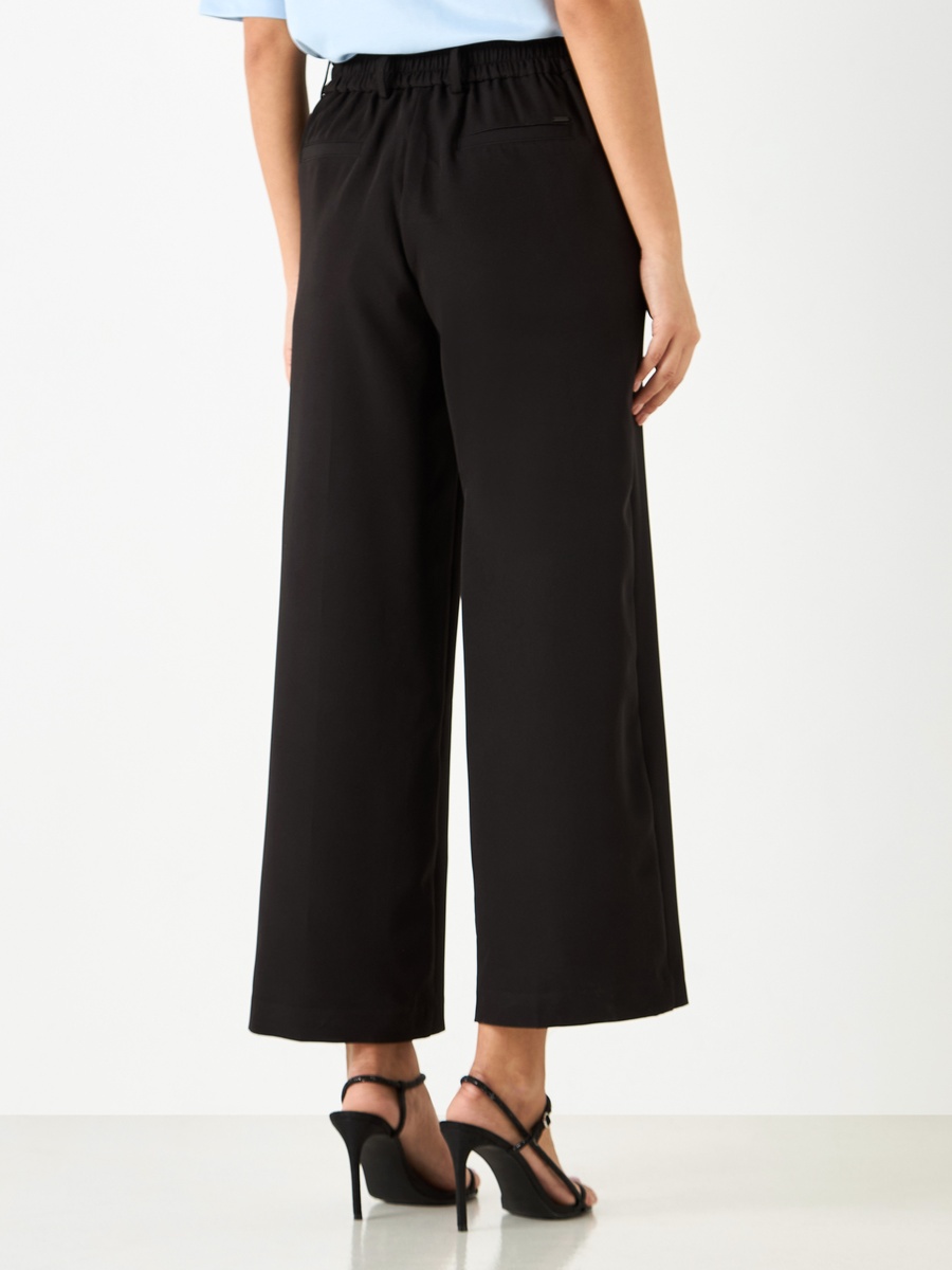 Mid-Rise Wide Leg Trousers with Pockets