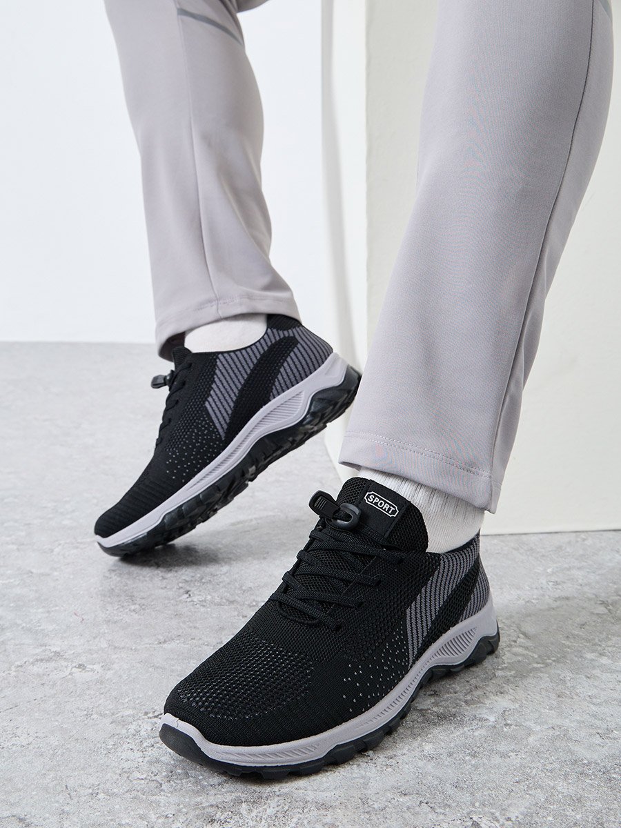 Striped Lace Up Sneakers