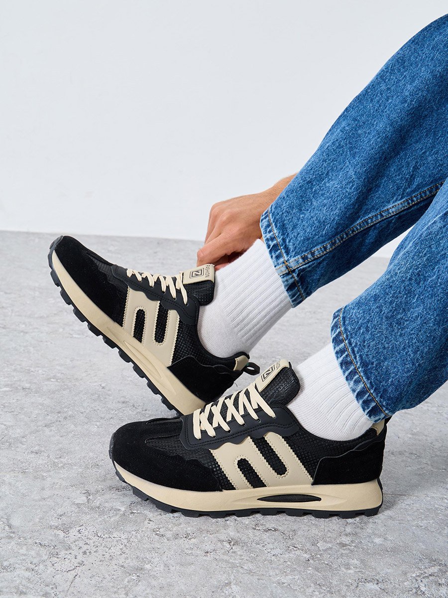 Color Block Lace Up Sneakers