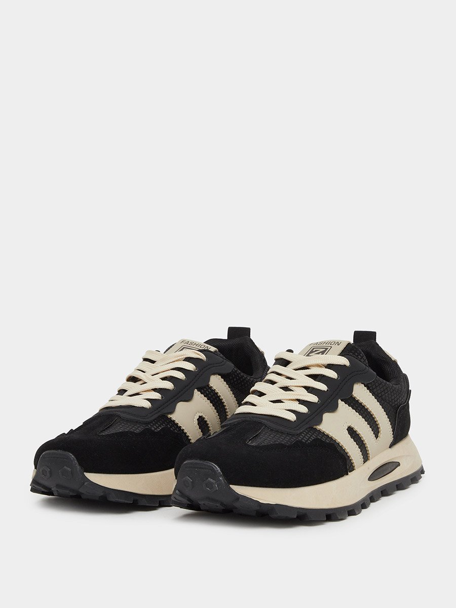 Color Block Lace Up Sneakers