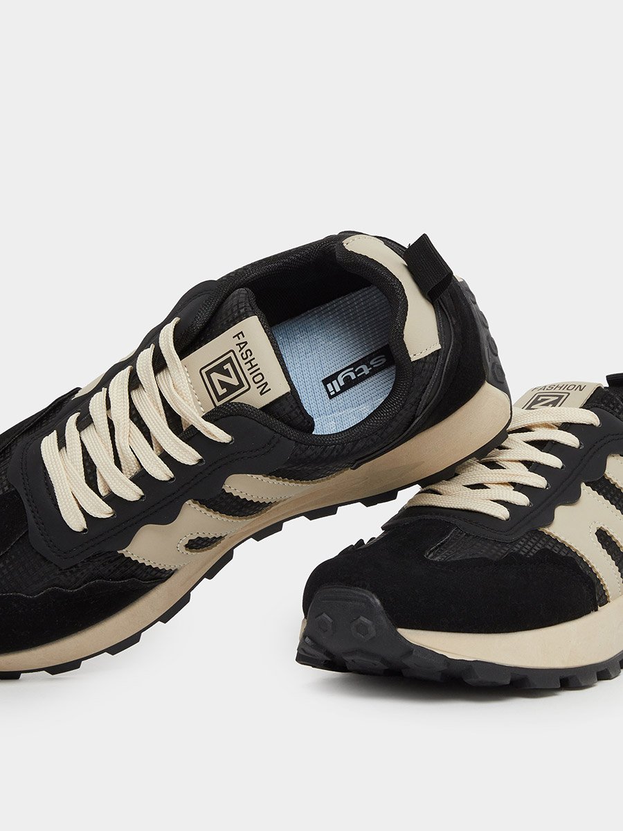 Color Block Lace Up Sneakers