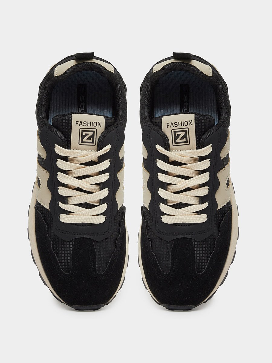 Color Block Lace Up Sneakers