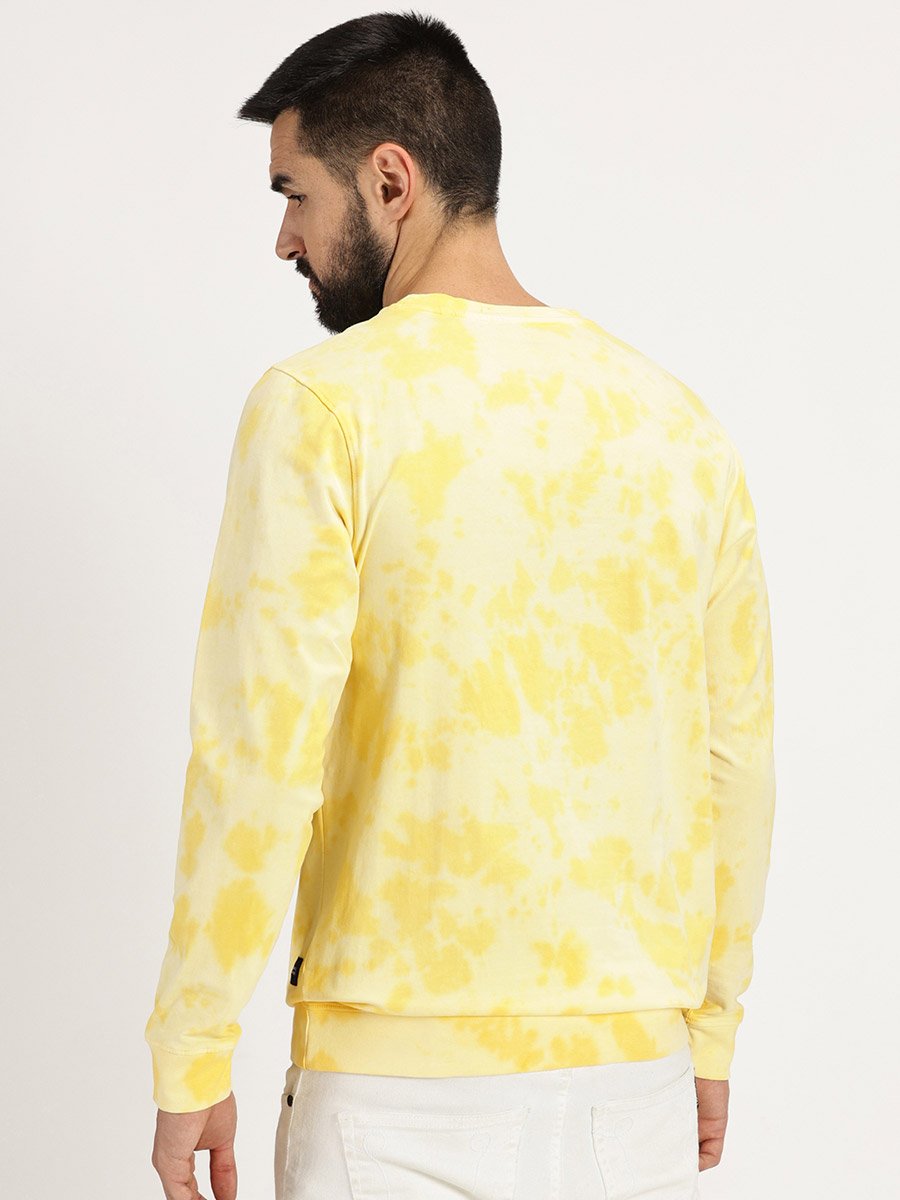 Men Tie and Dye Print T-Shirt with Long Sleeves