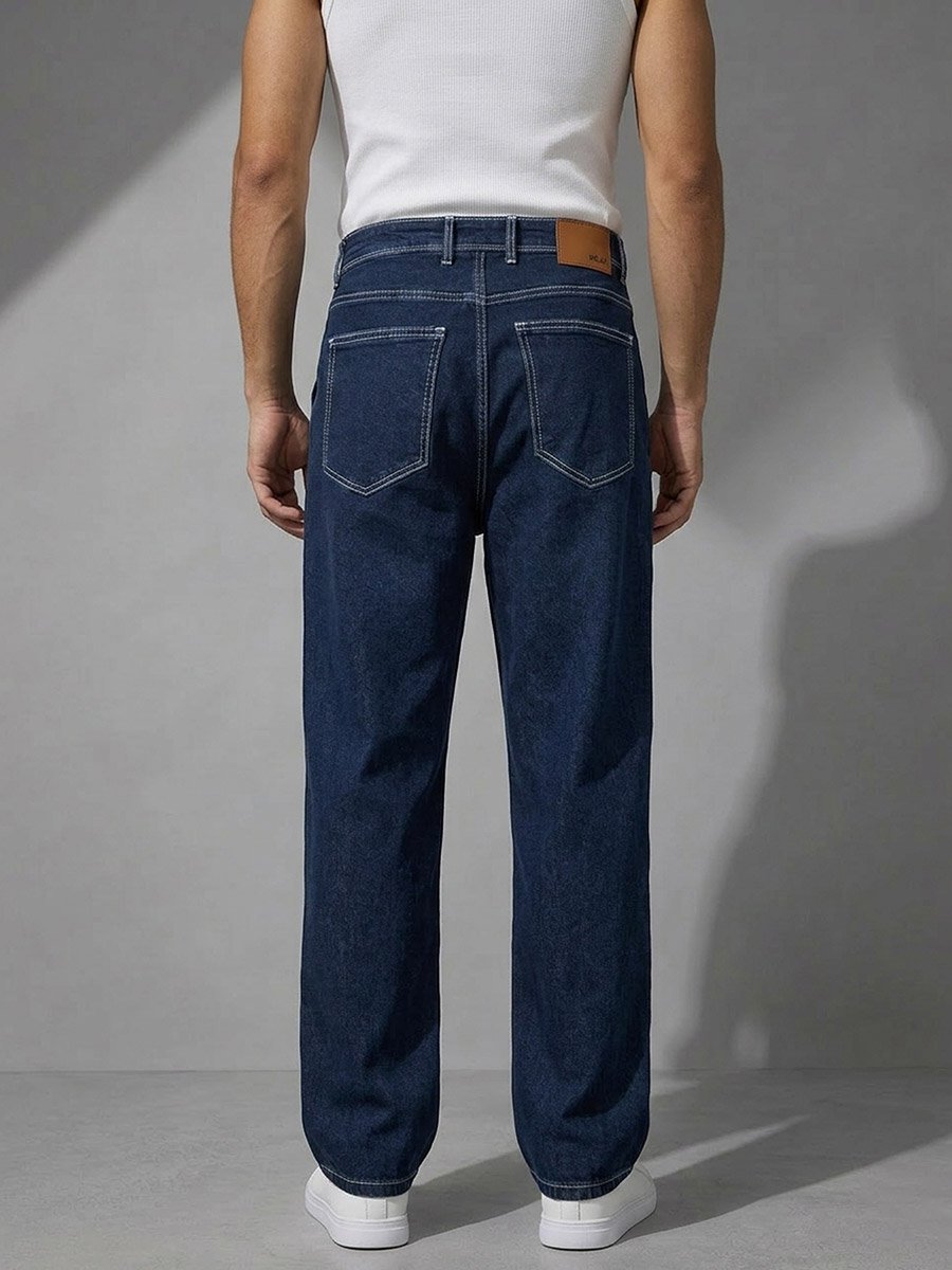 Mid Rise Paneled Loose Fit Jeans