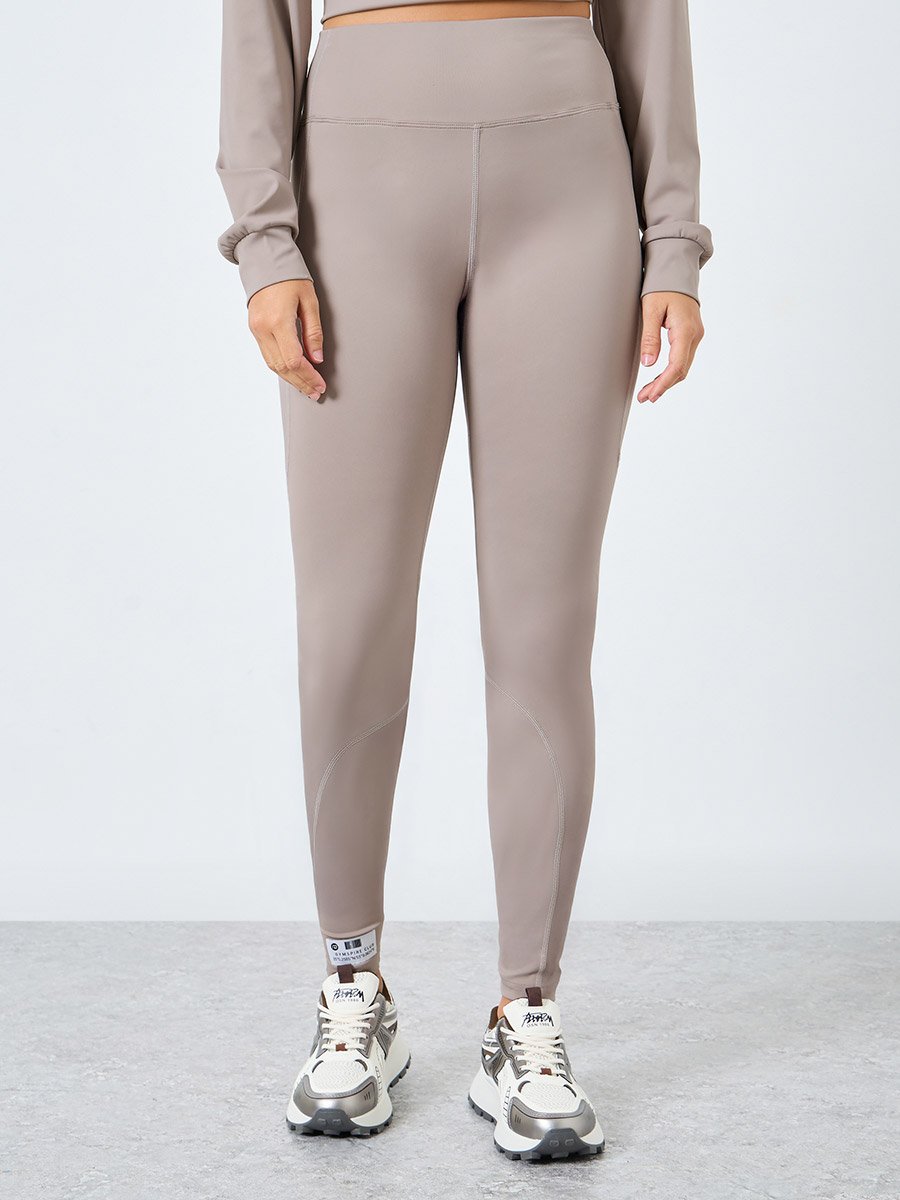 Gymspire Edition - Calf Reflective Striped Pocket Detail Leggings