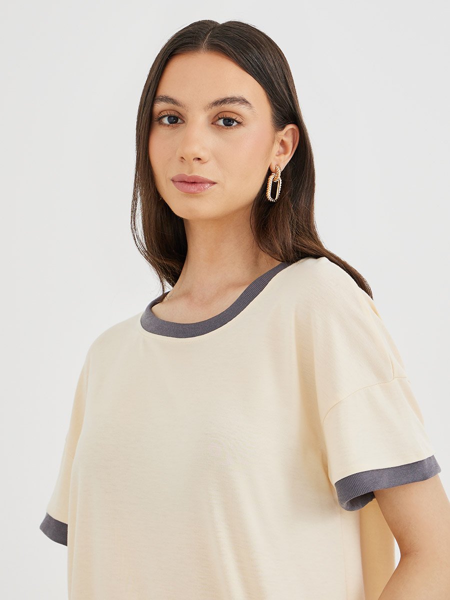 Loose Fit Short Sleeve T-Shirt and Pants Co-Ords