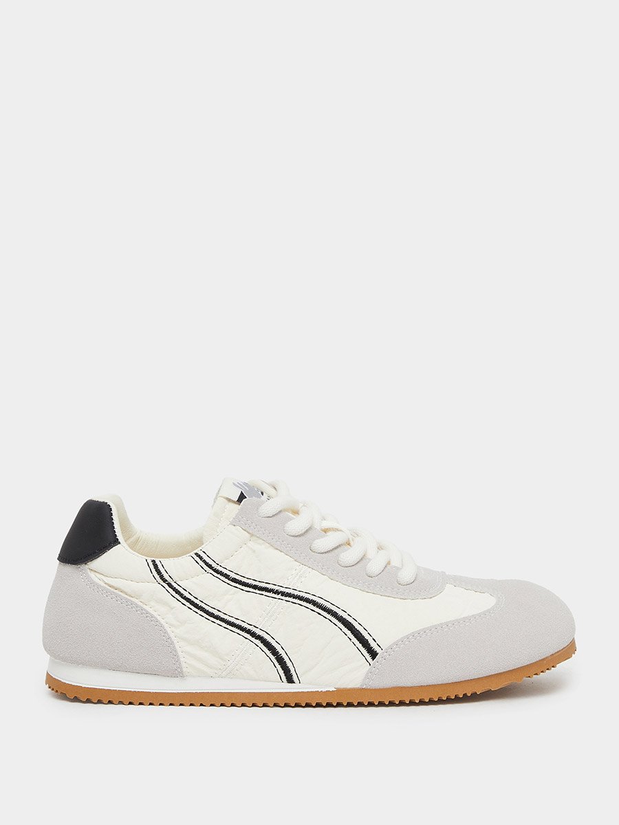 Retro Side Striped Lace Up Sneakers