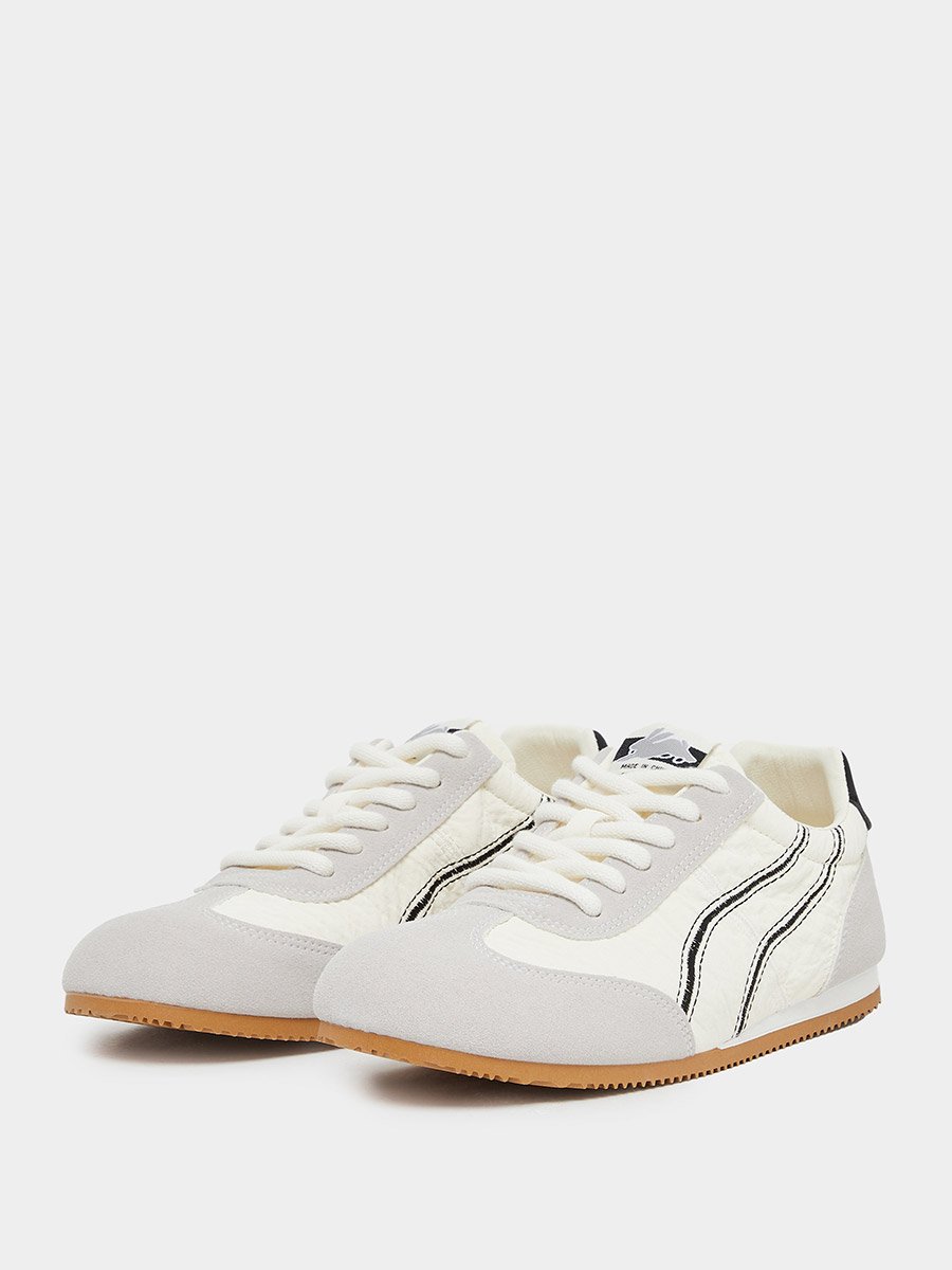 Retro Side Striped Lace Up Sneakers