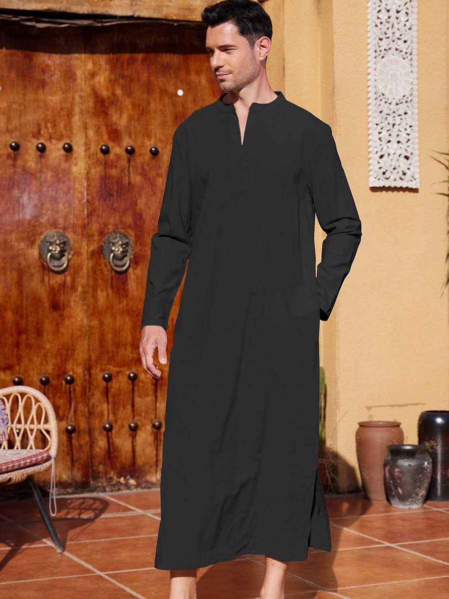 روب سادة بأكمام طويلة