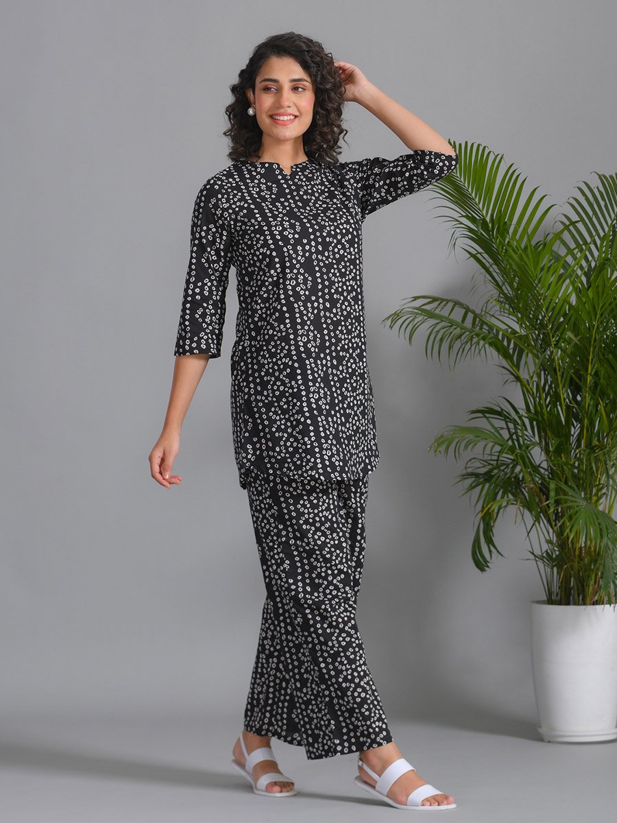 Women All-Over Print Pure Cotton Top and Pyjama Set