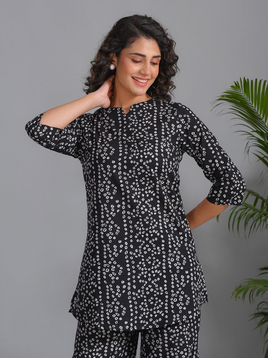 Women All-Over Print Pure Cotton Top and Pyjama Set