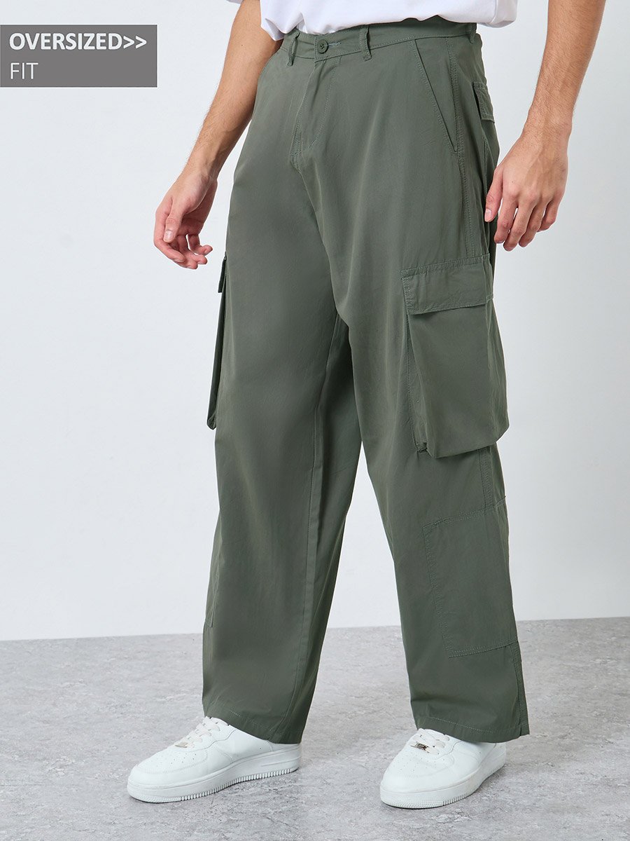 Men Oversized Cargo Pocket Pants