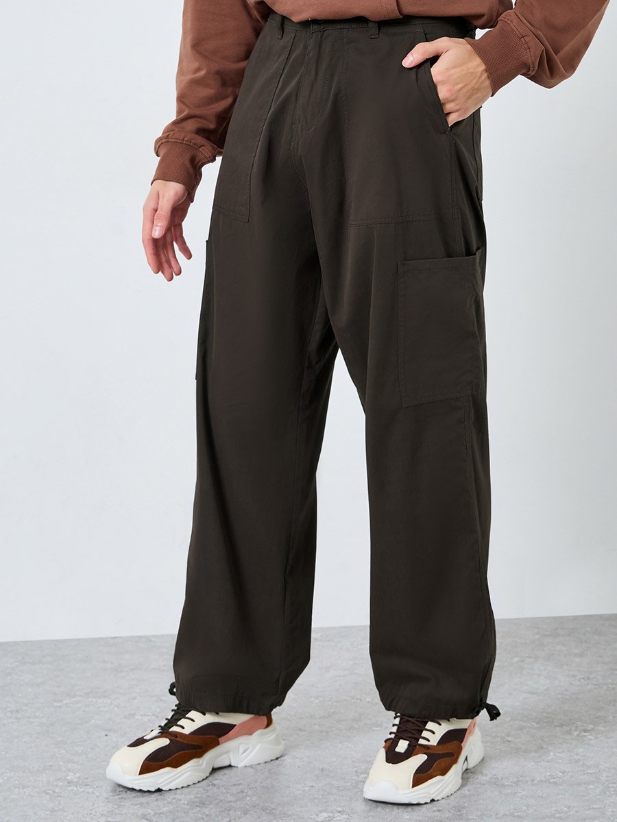 Men Coffee Brown Cargo Trousers