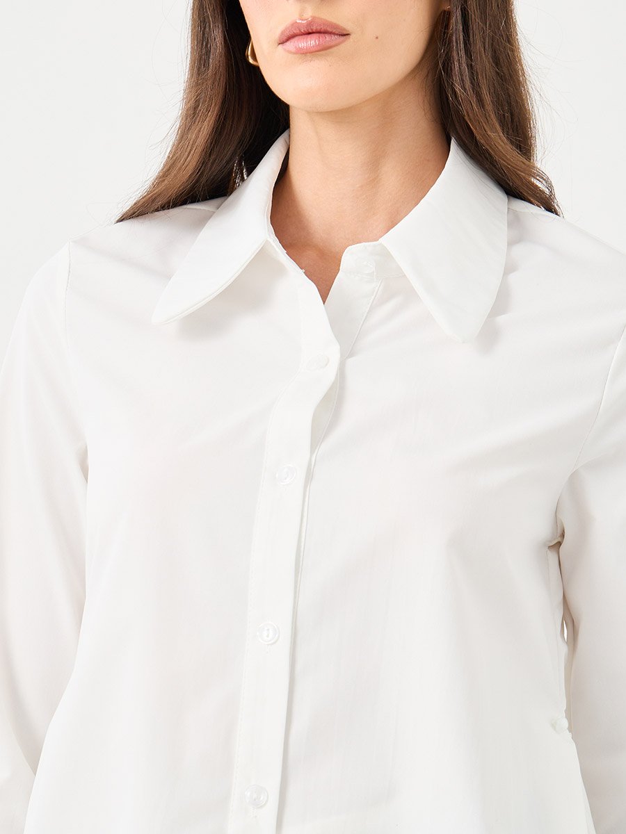 Button-Down Long Sleeve Plain Shirt