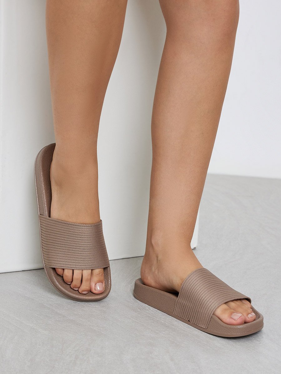 Textured Slip On Flip Flop