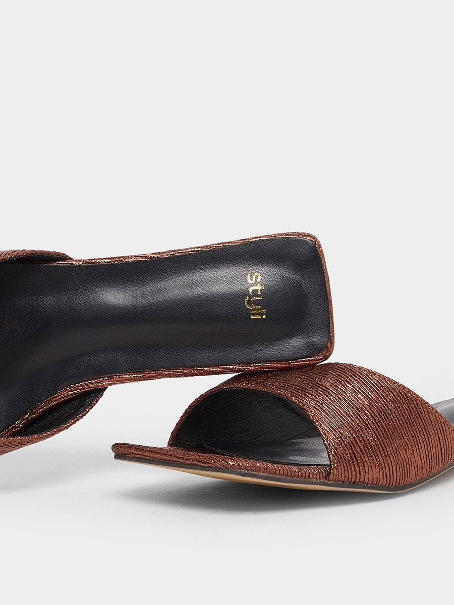 Textured Slip-On Flat Sandals