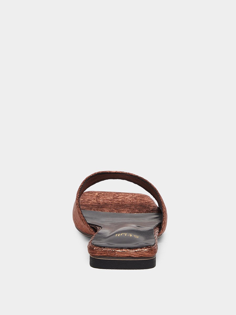 Textured Slip-On Flat Sandals