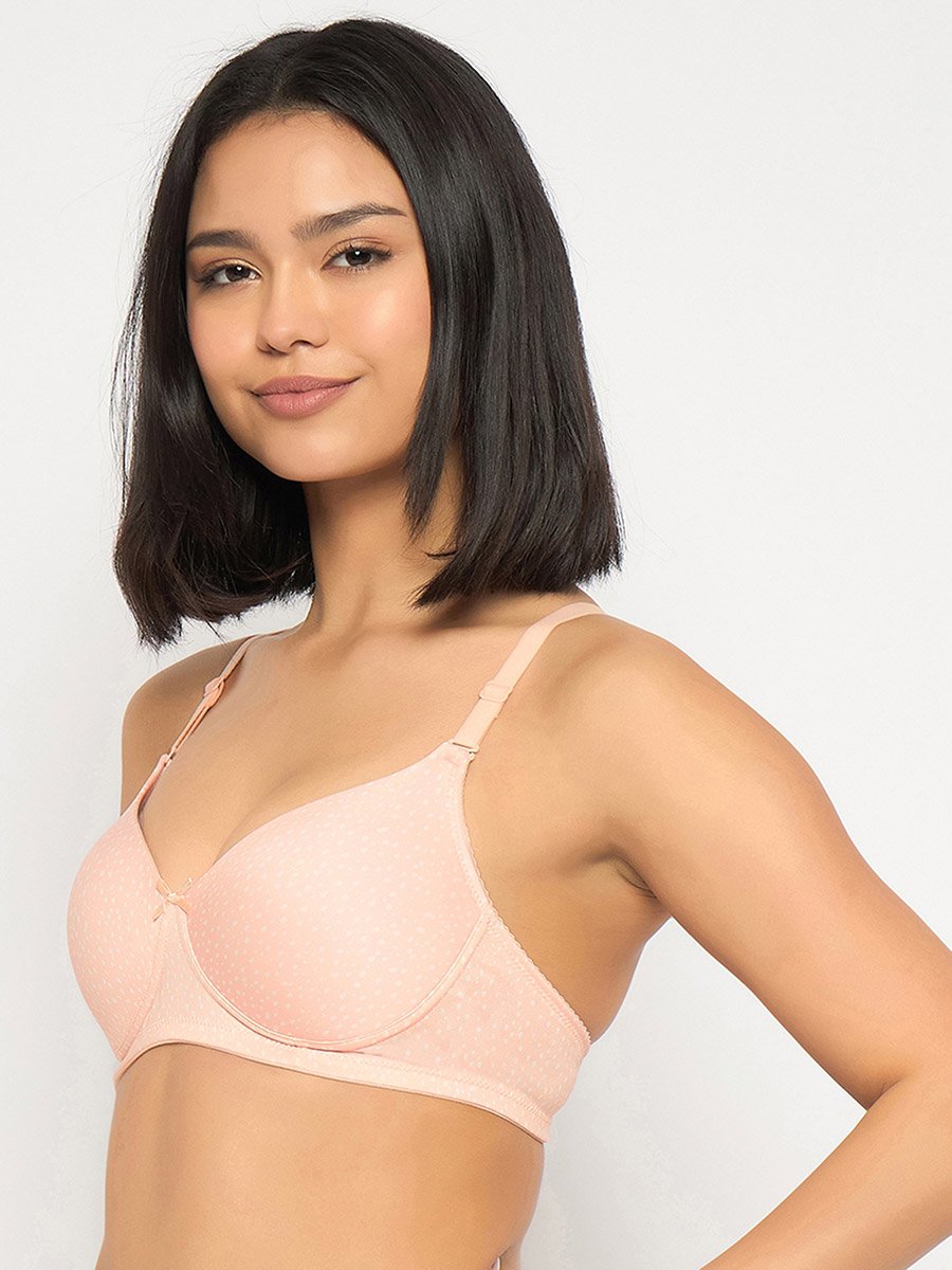 Pack of 2 - Printed Padded Non-Wired Full Coverage Multiway T-Shirt Bra