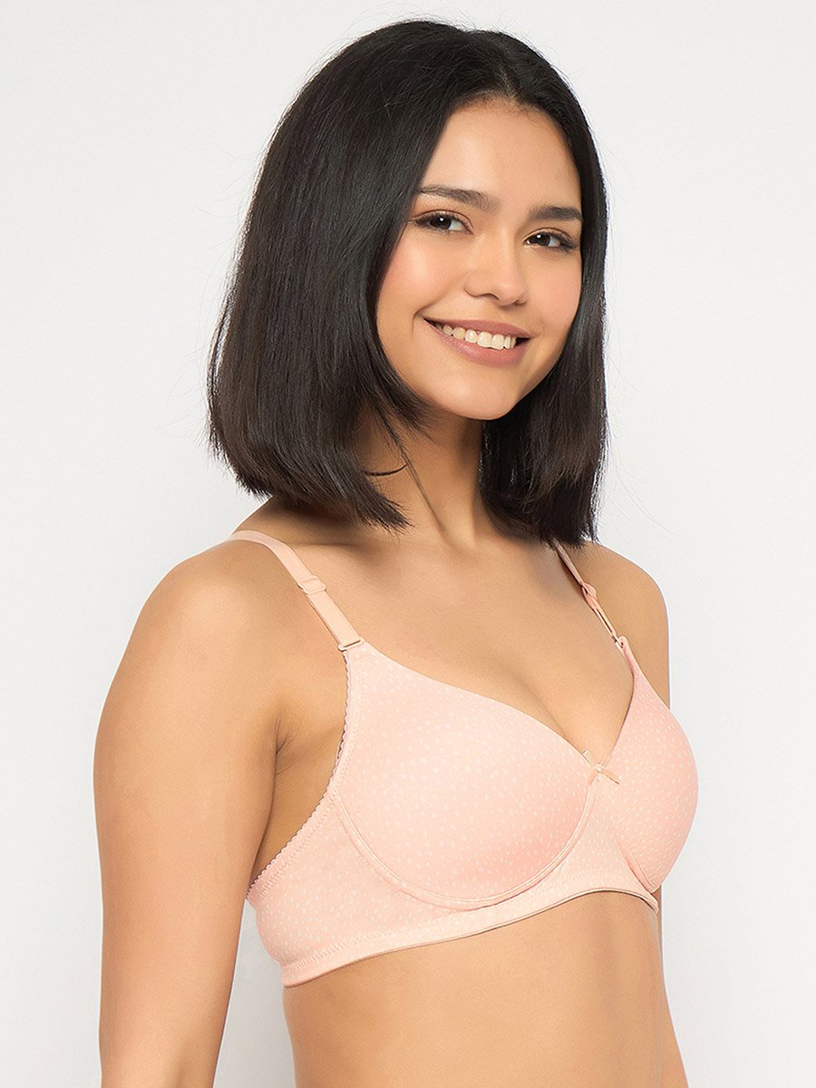 Pack of 2 - Printed Padded Non-Wired Full Coverage Multiway T-Shirt Bra
