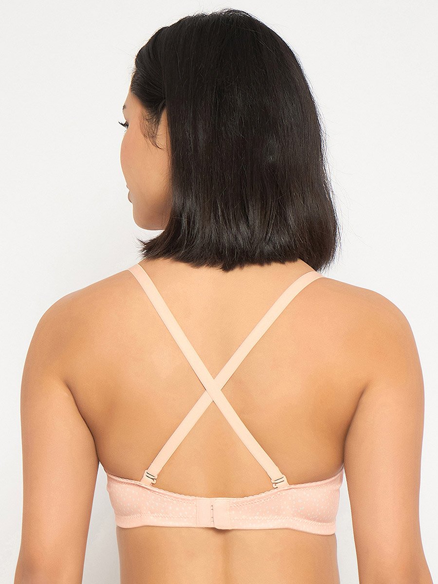 Pack of 2 - Printed Padded Non-Wired Full Coverage Multiway T-Shirt Bra