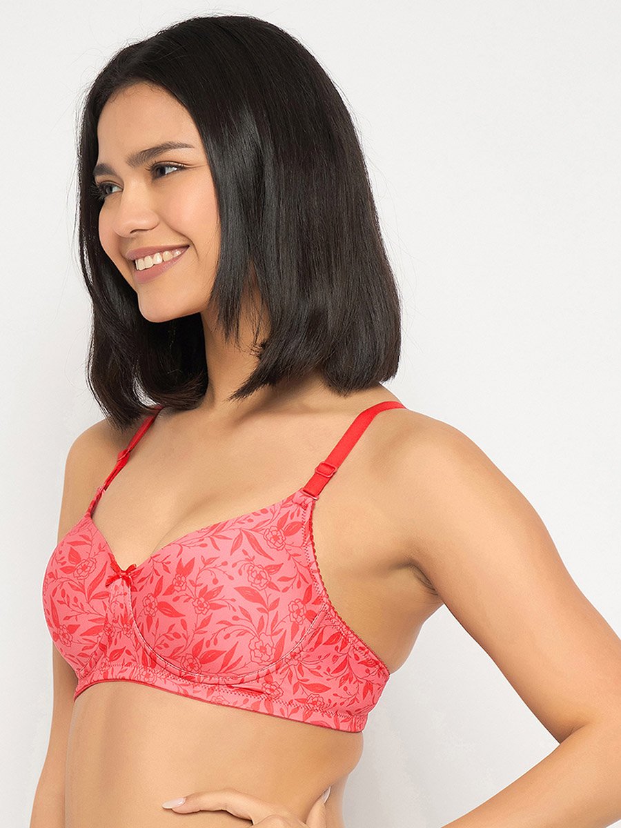 Pack of 2 - Printed Padded Non-Wired Full Coverage Multiway T-Shirt Bra