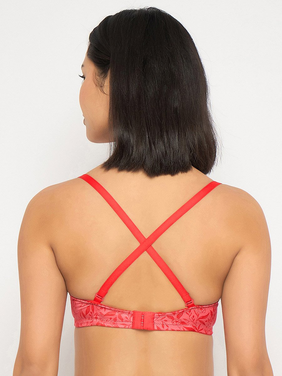 Pack of 2 - Printed Padded Non-Wired Full Coverage Multiway T-Shirt Bra