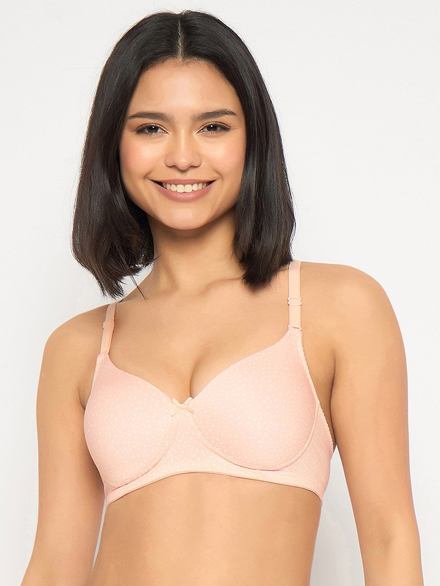 Pack of 2 - Printed Padded Non-Wired Full Coverage Multiway T-Shirt Bra