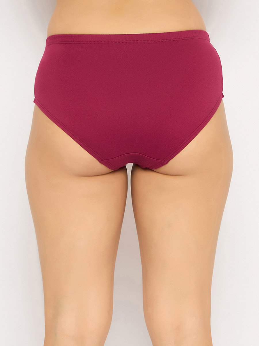 Set of 3 - Mid Rise Hipster Panties with Inner Elastic