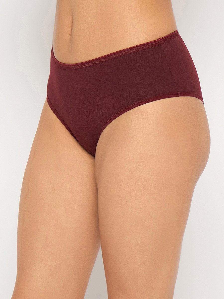 Pack of 3 - Solid Mid Rise Hipster Briefs