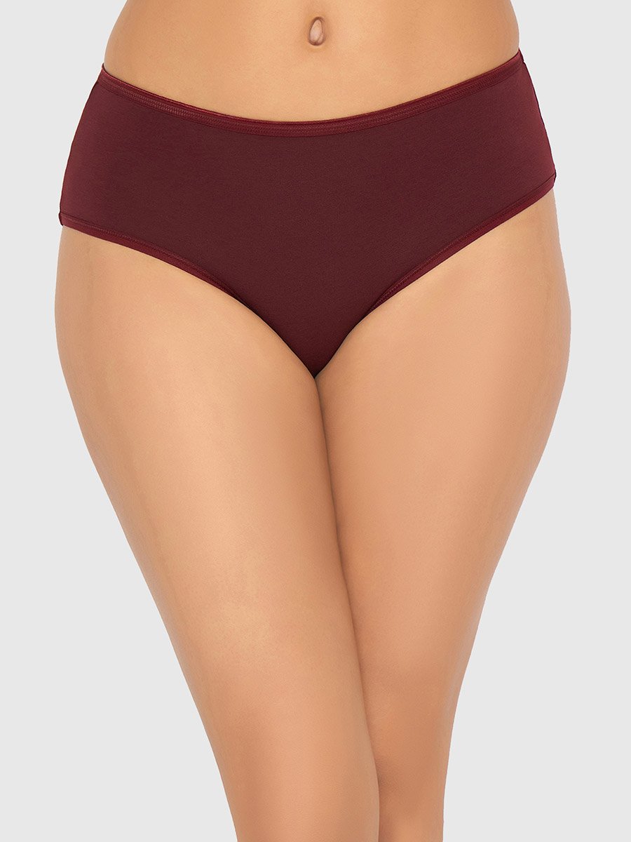 Pack of 3 - Solid Mid Rise Hipster Briefs