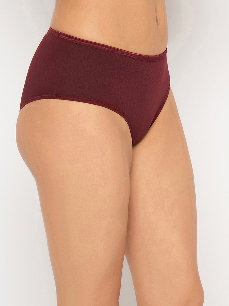Pack of 3 - Solid Mid Rise Hipster Briefs