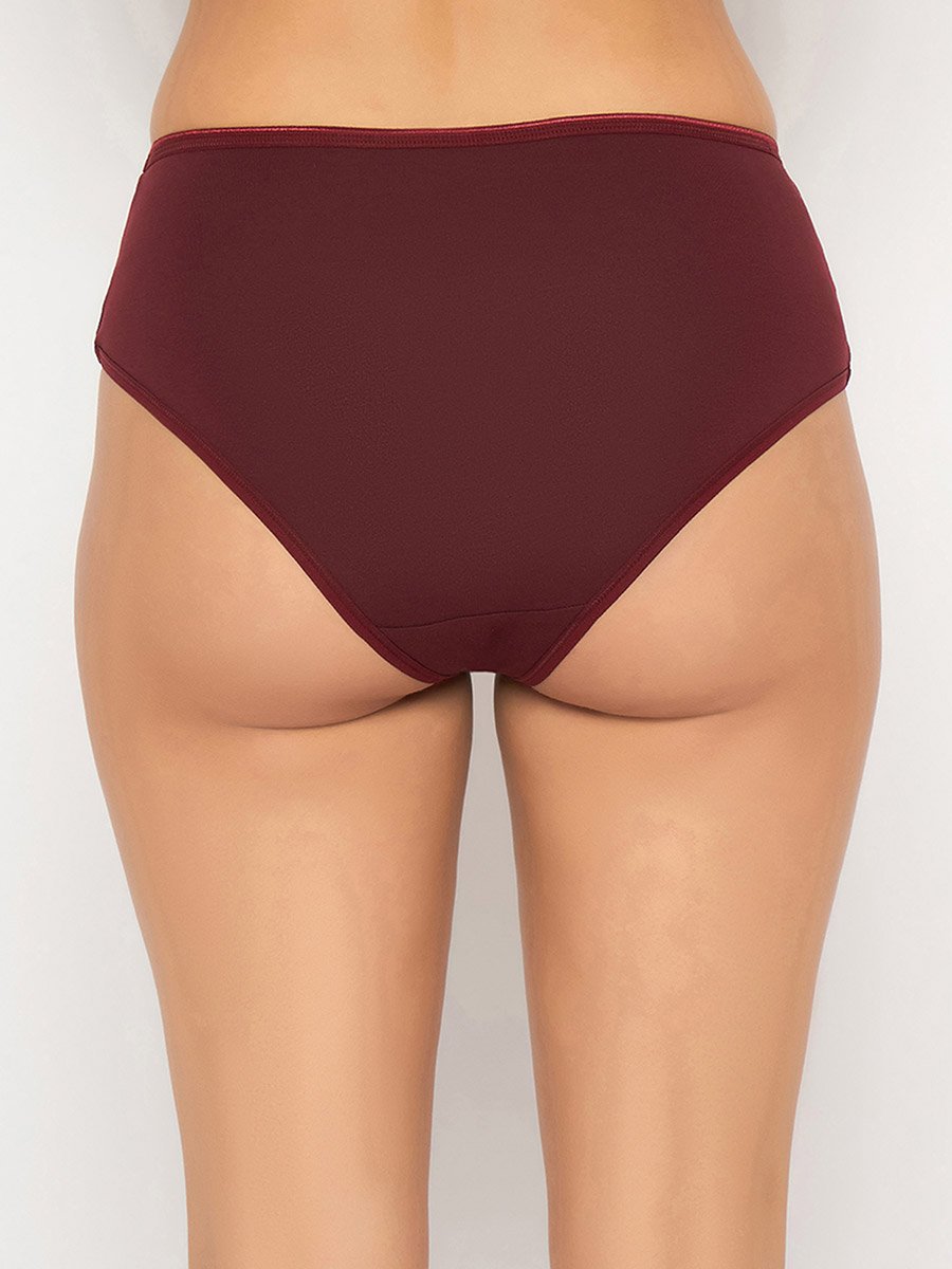 Pack of 3 - Solid Mid Rise Hipster Briefs