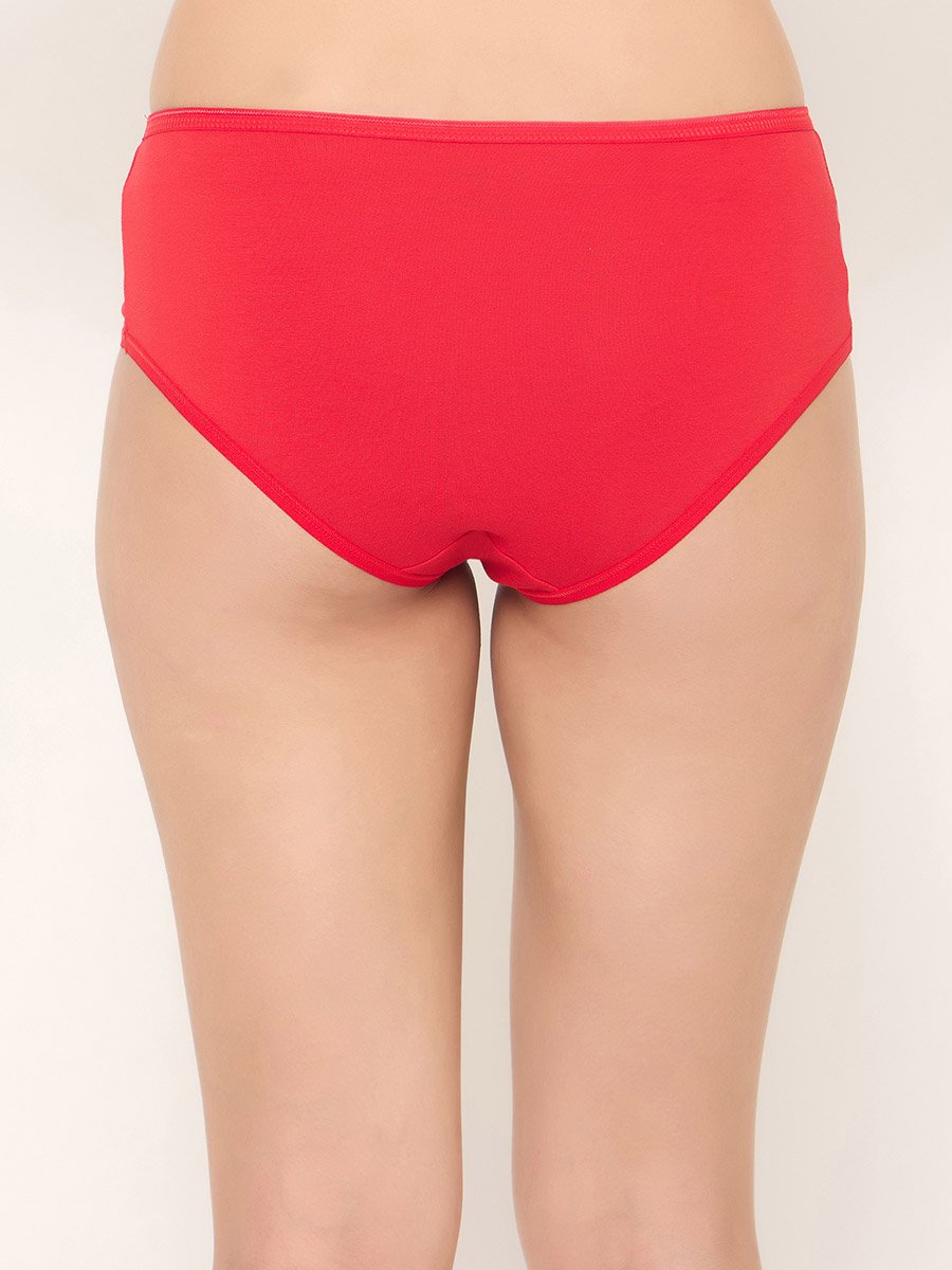 Pack of 3 - Solid Mid Rise Hipster Briefs