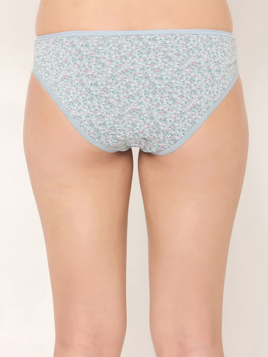 Set of 3 - Low Rise Floral Print Bikini Panties