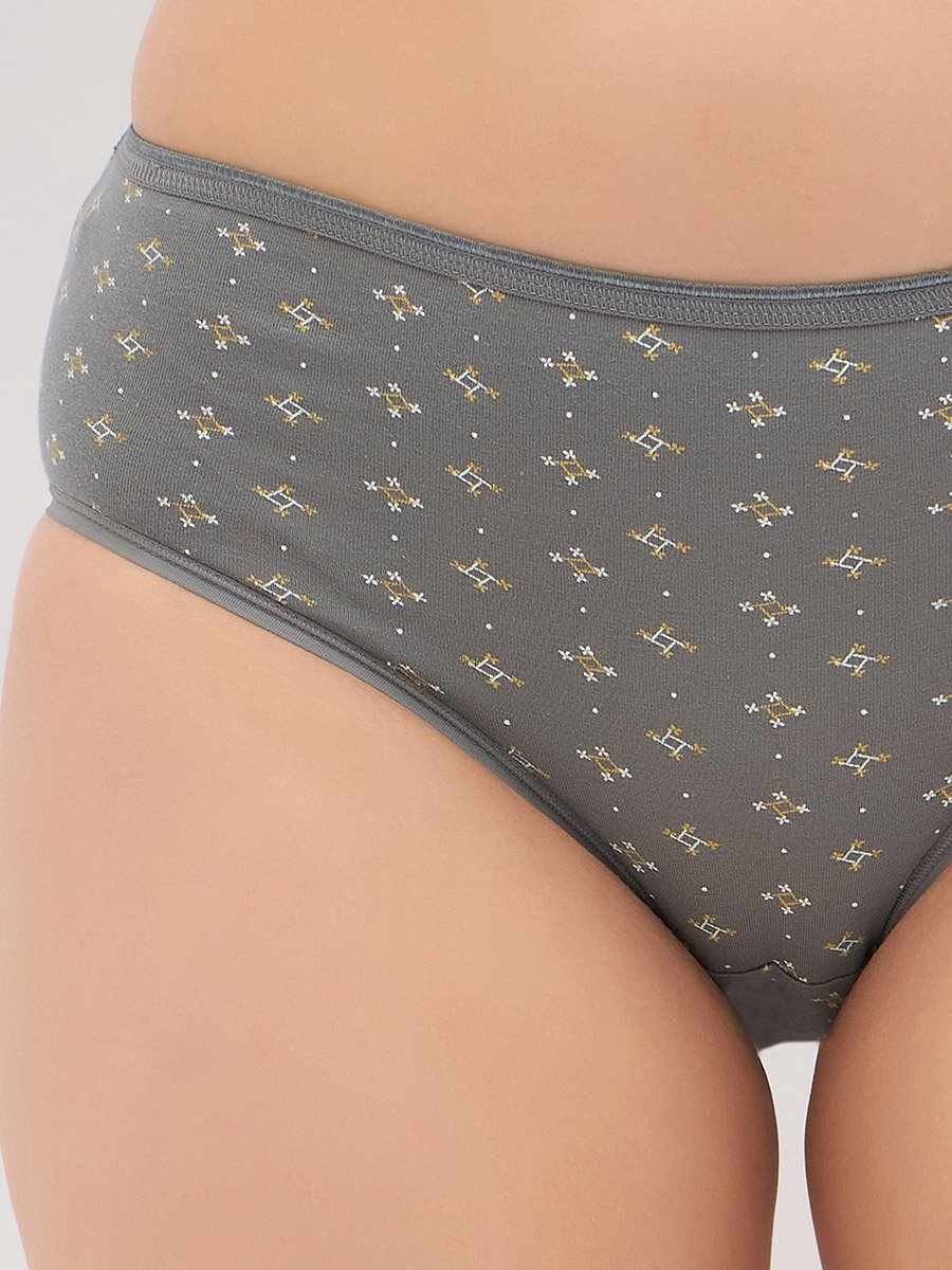 Pack of 3 - Printed Mid Rise Hipster Briefs