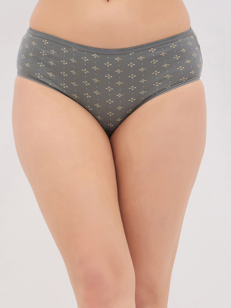 Pack of 3 - Printed Mid Rise Hipster Briefs