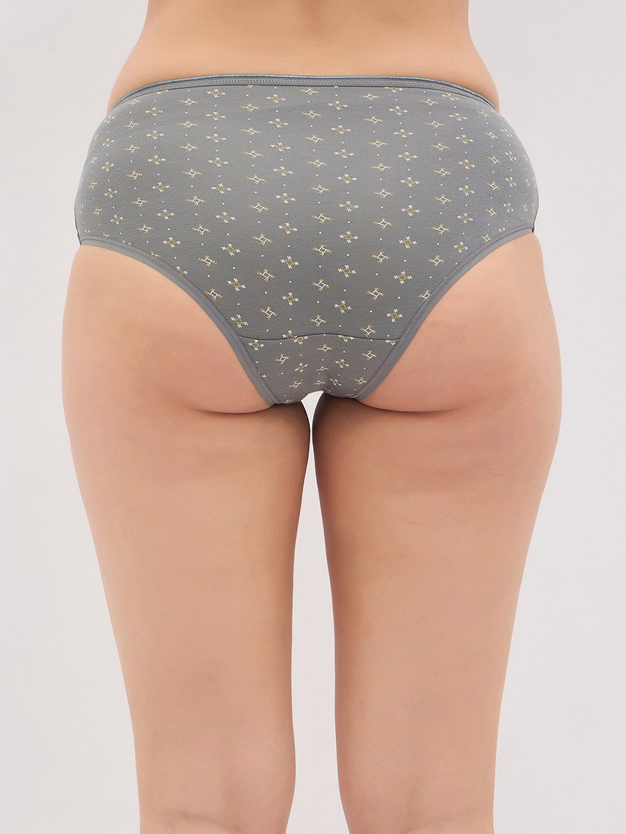 Pack of 3 - Printed Mid Rise Hipster Briefs