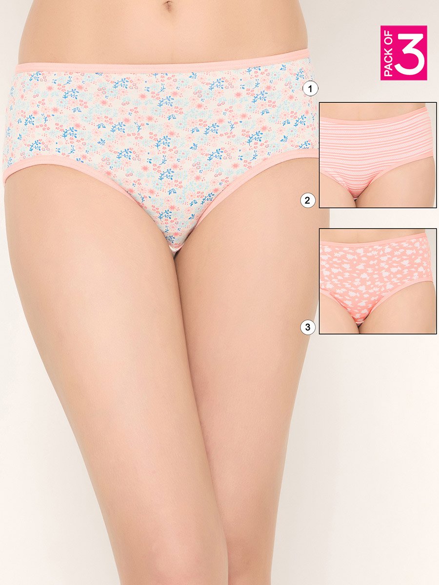 Pack of 3 - Printed Hipster Briefs