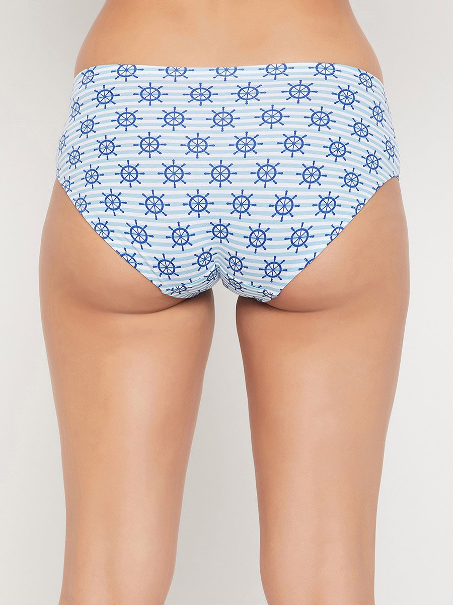 Pack of 3 - Sea Life Print Mid Rise Hipster Briefs with Inner Elastic