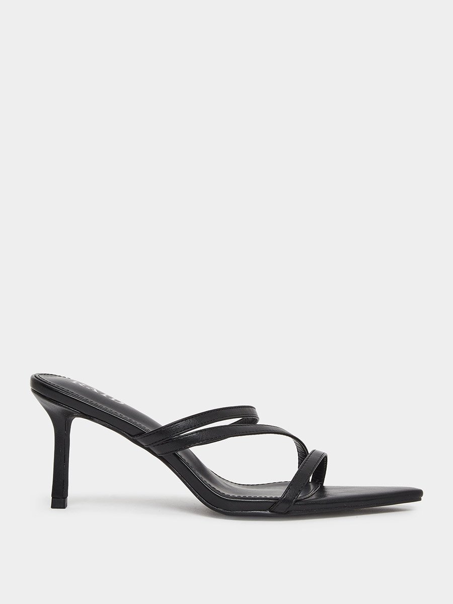 Tosca Black Strappy Sandals