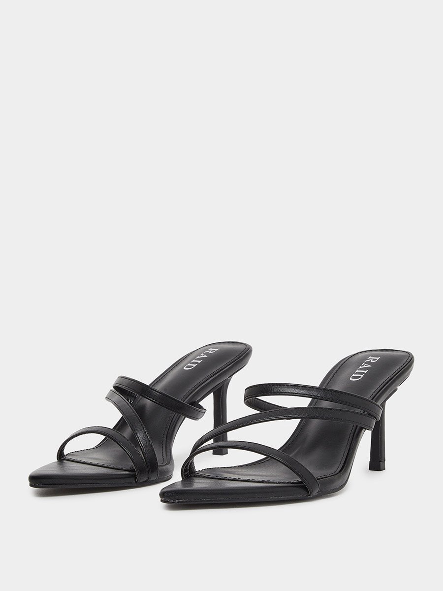 Tosca Black Strappy Sandals