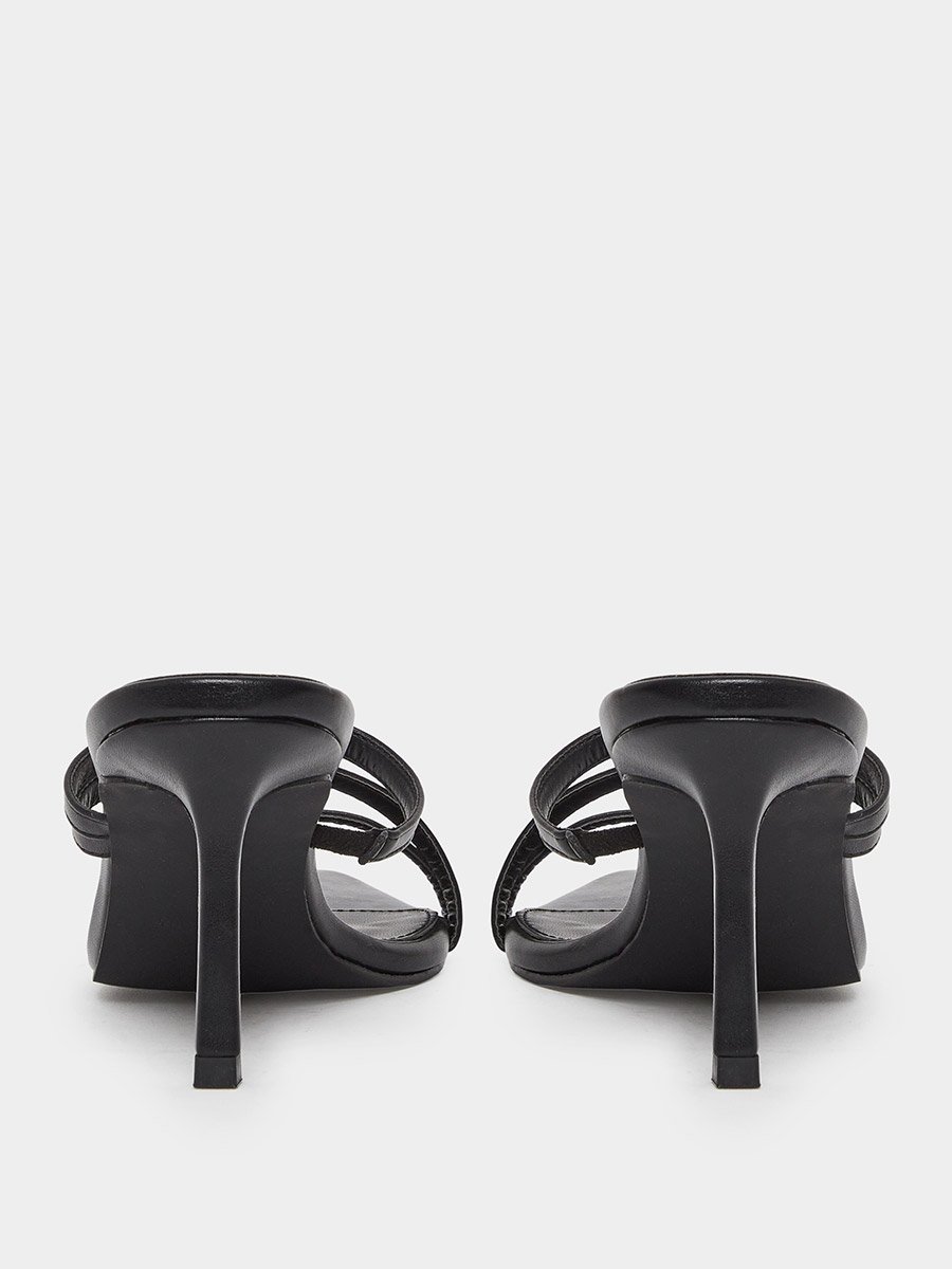 Tosca Black Strappy Sandals