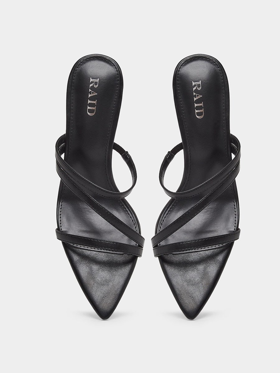 Tosca Black Strappy Sandals