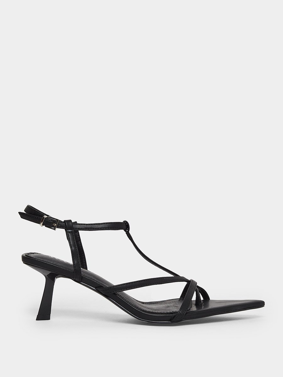 Layne Pointed Toe T-Bar Strap Sandals