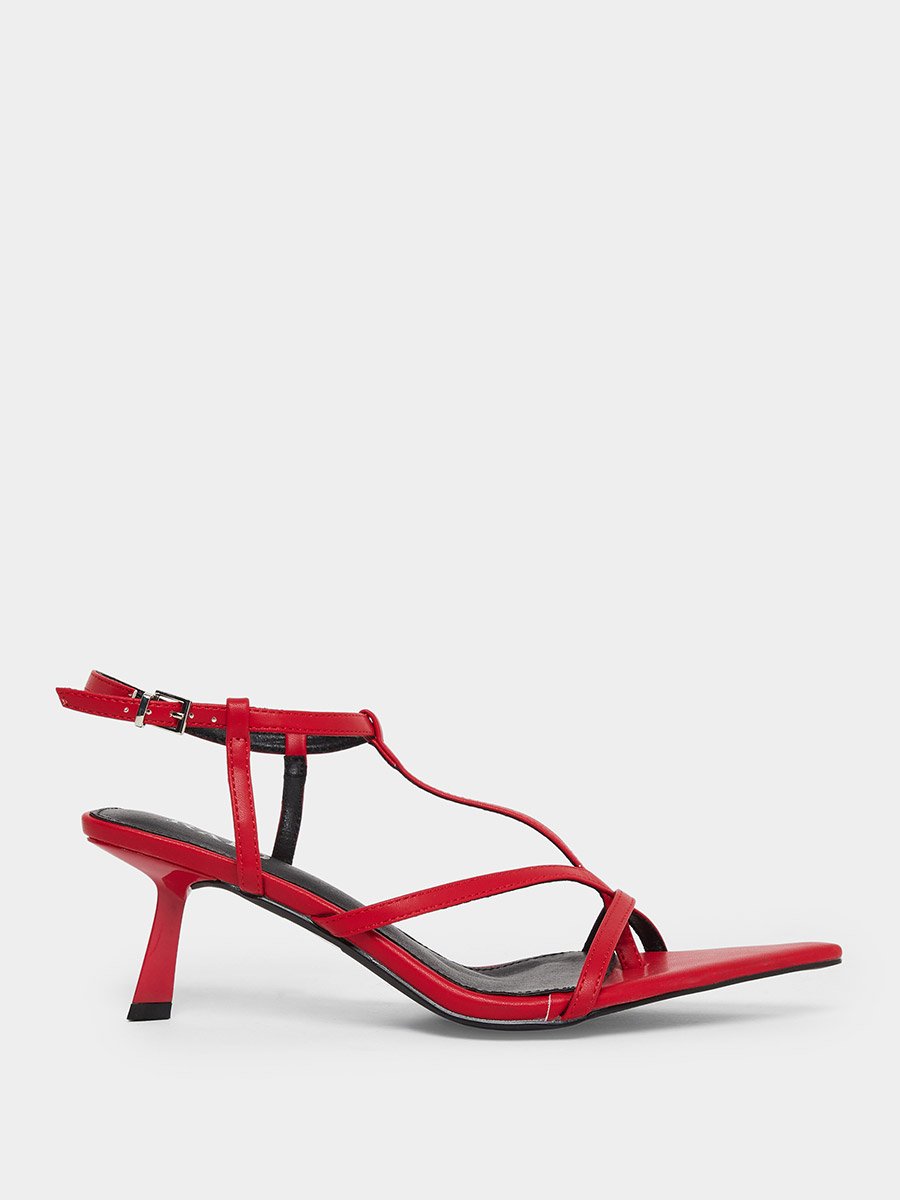 Layne Pointed Toe T-Bar Strap Sandals