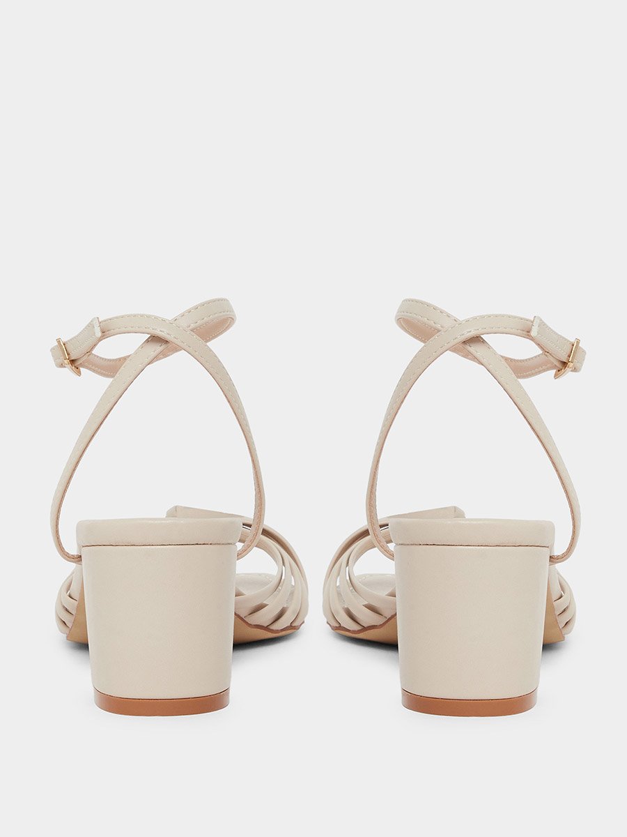 Aanvi Strappy Knotted Block Heel Sandals