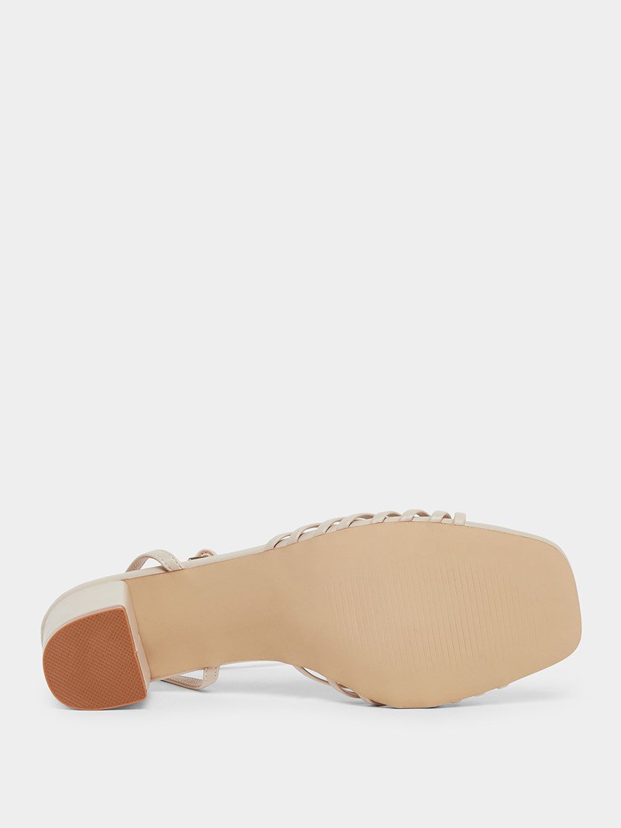 Aanvi Strappy Knotted Block Heel Sandals