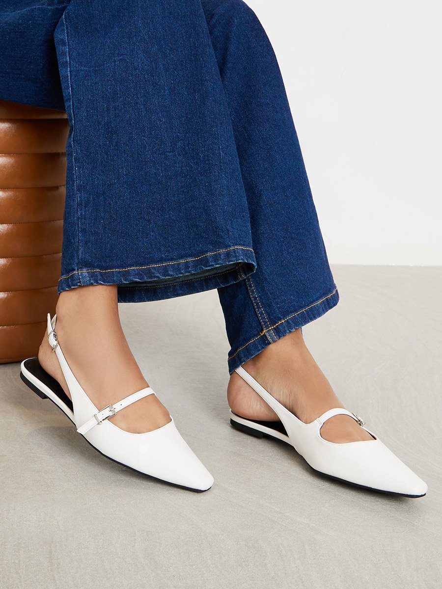 Casta Slingback Buckle Flat Mules